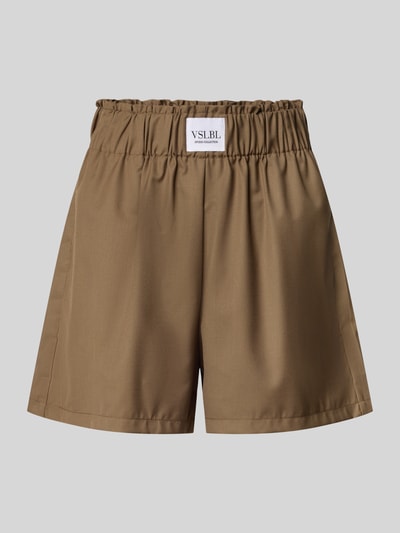 VILLA SOPHIE Shorts aus Viskose-Mix mit elastischem Bund Modell 'TOSCA' Mittelbraun 2