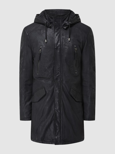 Gipsy Parka aus Leder Modell 'Esmond'  Schwarz 2
