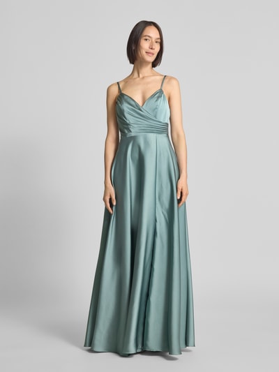 Laona Avondjurk in wikkellook Aquablauw - 4