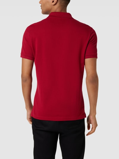 Lacoste Slim fit poloshirt van katoen met labelpatch Bordeaux - 5