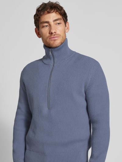 Drykorn Gebreide pullover met schipperskraag, model 'MANUELO' Blauw - 3
