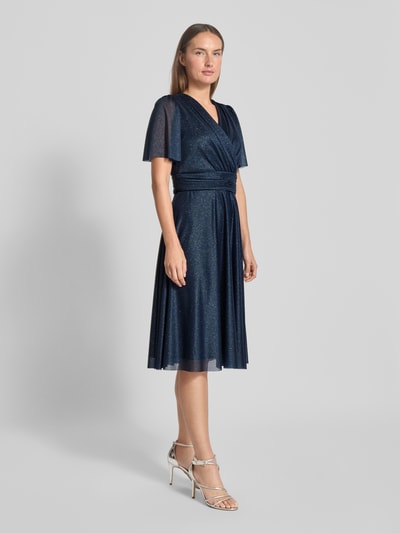 Christian Berg Cocktail Cocktailkleid mit V-Ausschnitt Marine Melange 1