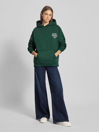 ANOTHER COTTON LAB Hoodie mit elastischen Abschlüssen Dunkelgruen 1