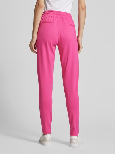 ICHI Slim Fit Bundfaltenhose mit elastischem Bund Modell 'KATE' Pink 5