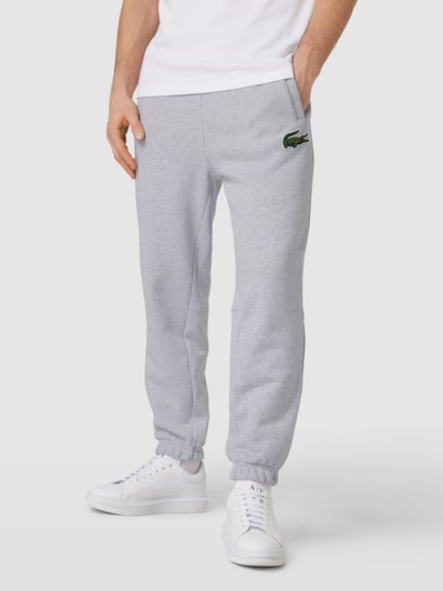 Lacoste Loose fit sweatpants met elastische band Lichtgrijs gemêleerd - 4