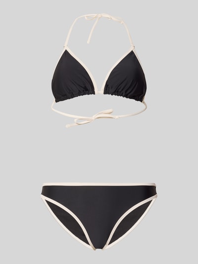 Produktfoto, Slim Fit Bikini Set in triangel-look van Shiwi, elastische materiaalmix, halter, zwart-wit, set van 2, gladde textuur