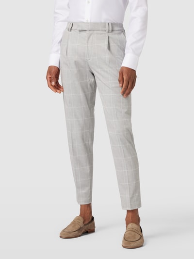 Cinque Spodnie do garnituru o kroju slim fit model ‘Sando’ w kolorze jasnoszarym Srebrny 4