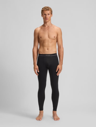 BOSS Lange Unterhose aus Baumwoll-Mix Black 1