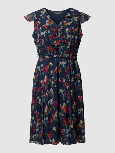 Lauren Ralph Lauren Curve Midi-jurk met bloemenmotief, model 'PRAPAVY' Donkerblauw - 2