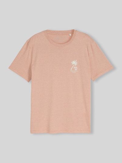 Tom Tailor Denim Regular Fit T-Shirt aus reiner Baumwolle Orange 2