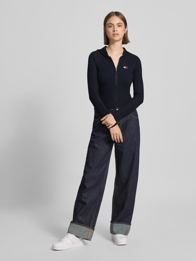 Tommy Jeans Slim Fit Strickjacke mit Raglanärmeln Black 1