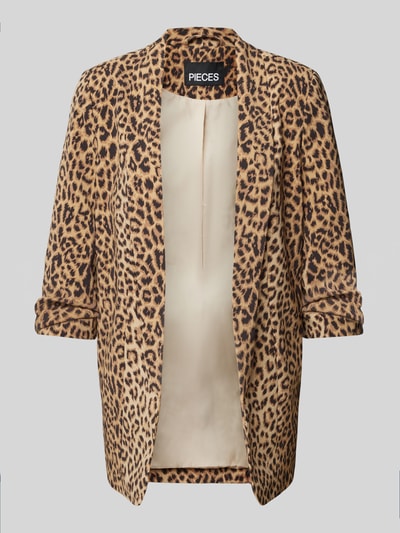 Pieces Blazer met dierenprint, model 'BOSELLA' Zand - 2