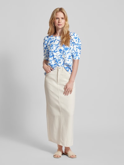 Vero Moda Bluse mit floralem Muster Modell 'FREJ' Hellblau 1