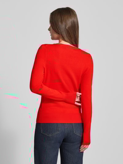 Christian Berg Woman Gebreide pullover met ribboorden Lichtrood - 5