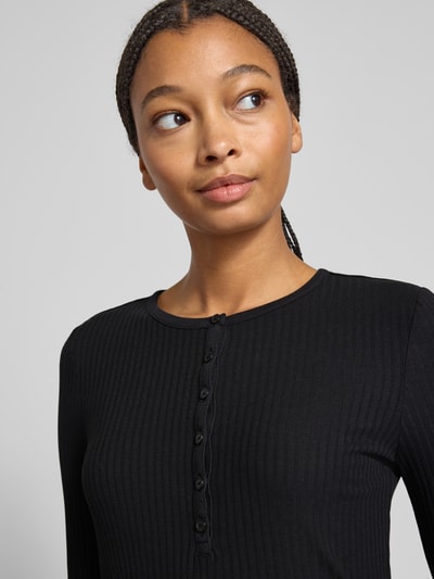 Tom Tailor Denim Slim Fit Langarmshirt aus Viskose-Mix
 Black 3