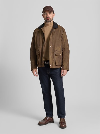 RAGMAN Shirt met lange mouwen en col Taupe - 1