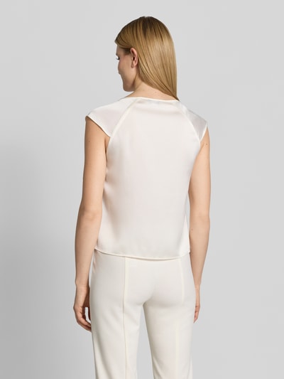 Vera Mont T-Shirt aus Satin mit Rundhalsausschnitt Offwhite 5