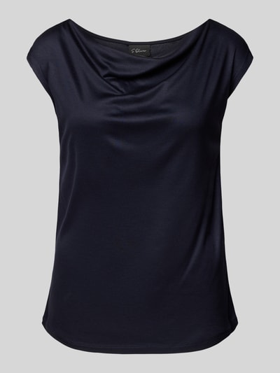s.Oliver BLACK LABEL Top o luźnym kroju z czystej wiskozy Granatowy 2