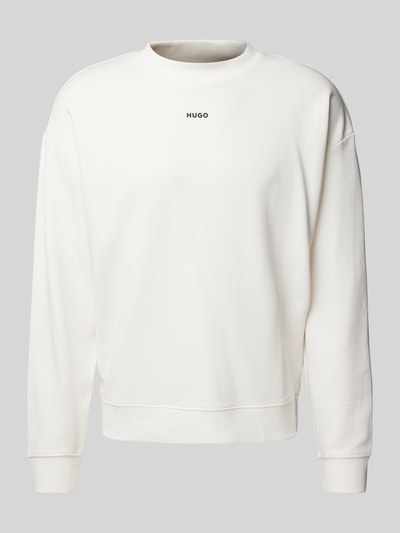 HUGO Sweatshirt mit Label-Detail Modell 'Dapocrew' Offwhite 1