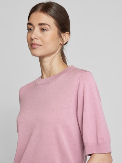 YAS Gebreide pullover met 1/2-mouwen, model 'LENA' Rosé - 3