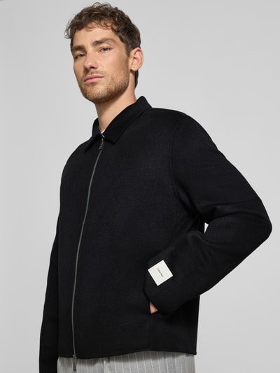 CK Calvin Klein Regular Fit Jacke mit Umlegekragen Modell 'Wool' Black 3