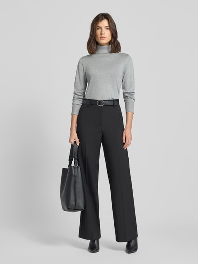 s.Oliver BLACK LABEL Slim fit pullover van viscosemix Lichtgrijs - 1