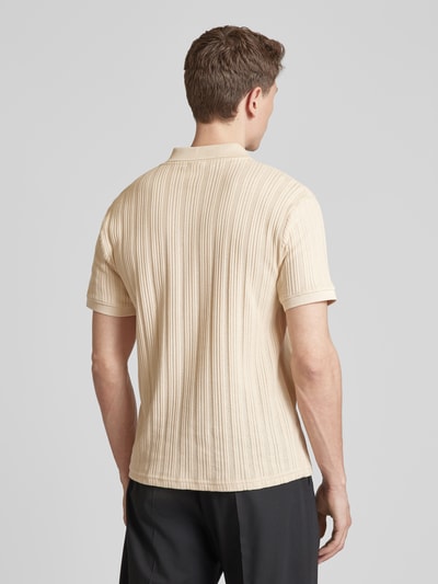 SELECTED HOMME Poloshirt mit kurzer Knopfleiste Modell 'JADEN' Sand 5