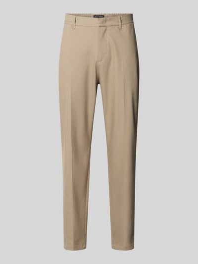 Marc O'Polo Spodnie materiałowe o kroju relaxed fit z mieszanki lnu model 'BELSBO JOGGER' Beżowy 2