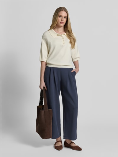 MAX&Co. Regular Fit Weite Hose aus Baumwoll-Mix Modell 'ACANTO' Marine 1