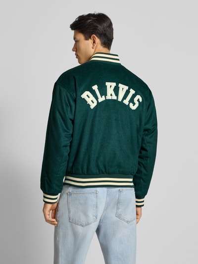 BLKVIS Collegejack met labelpatch Donkergroen - 5