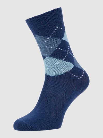 Burlington Socken mit Argyle-Muster Modell 'Whitby' Royal 1