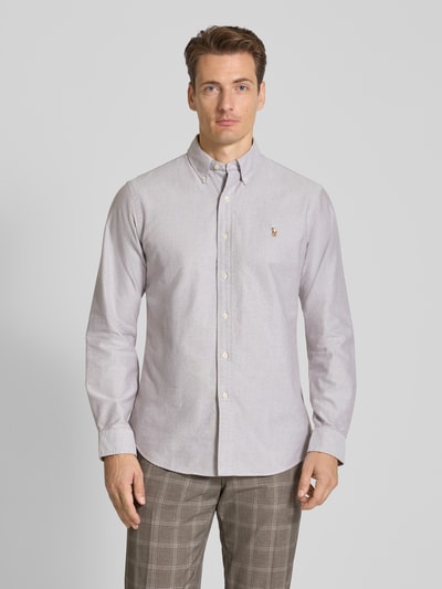 Polo Ralph Lauren Regular fit vrijetijdsoverhemd met logostitching, model 'Cub' Taupe - 4