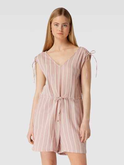 Only Playsuit van katoen met all-over motief, model 'NORA' Oudroze - 4