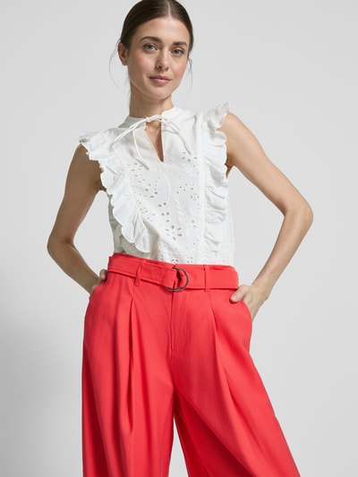 s.Oliver RED LABEL Wide-Leg-Hose mit Stoffgürtel Rot 3