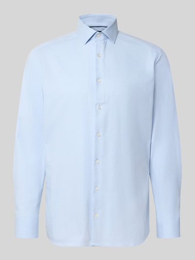 OLYMP modern fit zakelijk overhemd van katoenmix Bleu - 1