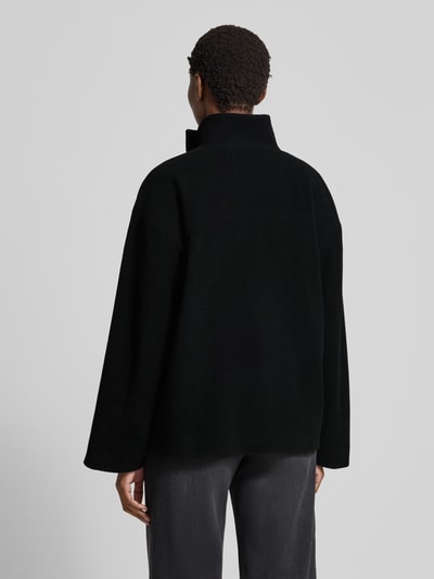 Armedangels Loose fit lange jas van wol, model 'MAJELAA WOOL' Zwart - 5