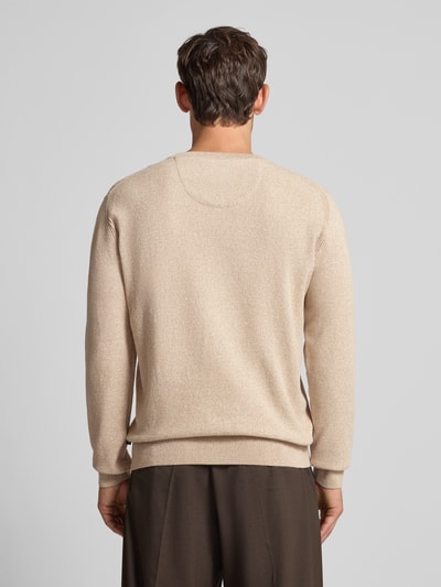 Tom Tailor Regular Fit Strickpullover aus reiner Baumwolle Offwhite 5