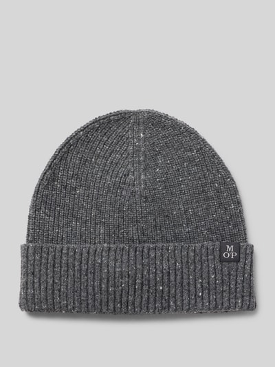 Marc O'Polo Mütze aus Woll-Mix Mittelgrau Melange 1
