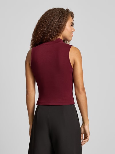 Calvin Klein Jeans Top mit Stehkragen und Reißverschluss Bordeaux 5