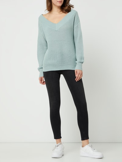 Only Pullover mit Rippenstruktur Modell 'Fmelton' Mint 1