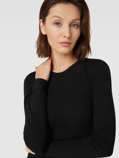 Vero Moda Shirt met lange mouwen en ronde hals, model 'CHLOE' Zwart - 3