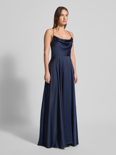 VM by Vera Mont Abendkleid mit Wasserfall-Ausschnitt Marine 1