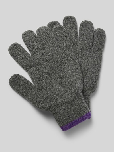 HOWLIN Handschuhe aus Lammwolle Modell 'WIND IT UP' Mittelgrau Melange 1