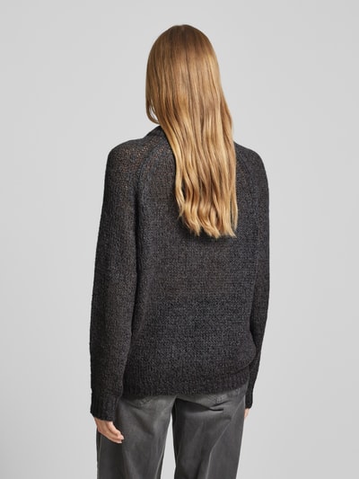 MAX&Co. Strickpullover mit Rundhalsausschnitt Modell 'PARIDE' Dunkelgrau 5