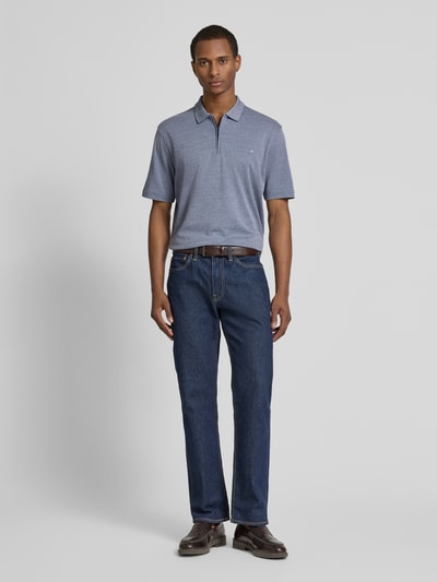 Christian Berg Men Poloshirt met polokraag Jeansblauw - 1