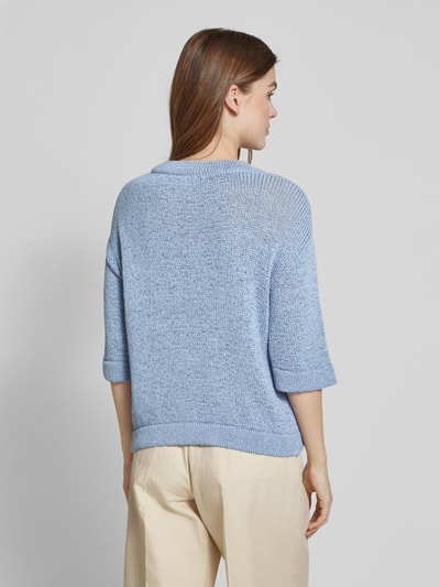 Kaffe Regular Fit Strickpullover mit Rundhalsausschnitt Hellblau 5