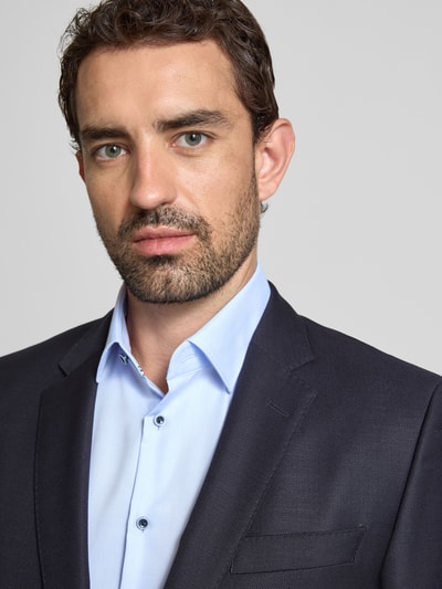 Jake*s Slim Fit Businesshemd mit extra langem Arm Bleu 3