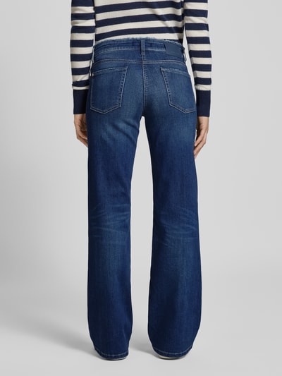 Cambio Bootcut jeans met franjes, model 'TESS' Blauw - 5