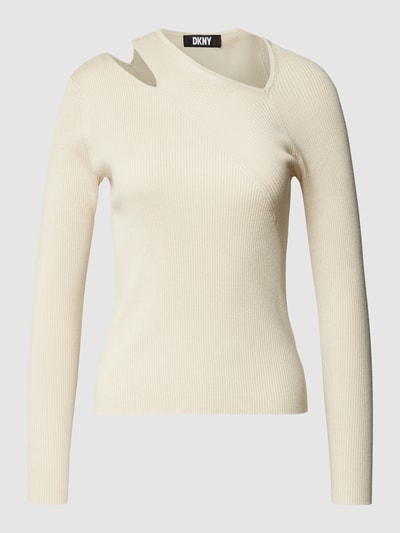 DKNY Strickpullover mit Cut Out Khaki 2