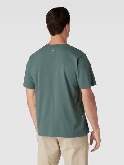 Colours & Sons T-shirt met borstzak, model 'SLUB YARN' Flessengroen - 5